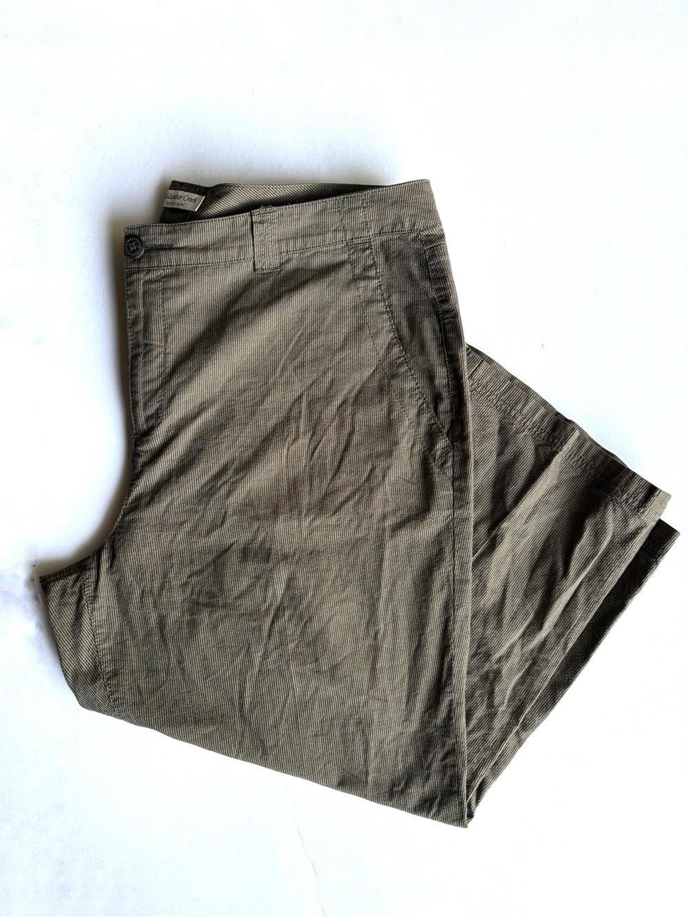 Coldwater Creek Plus Size Brown Twee Micro Striped Capri